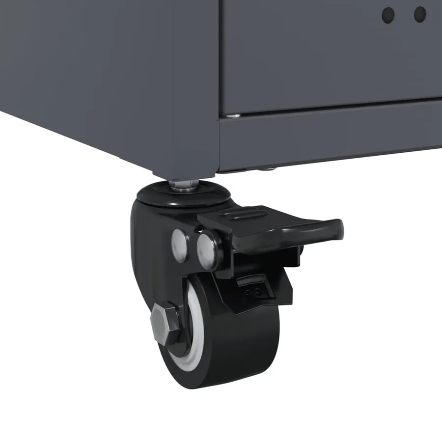 Meuble TV anthracite 100,5x39x43,5 cm acier - 11