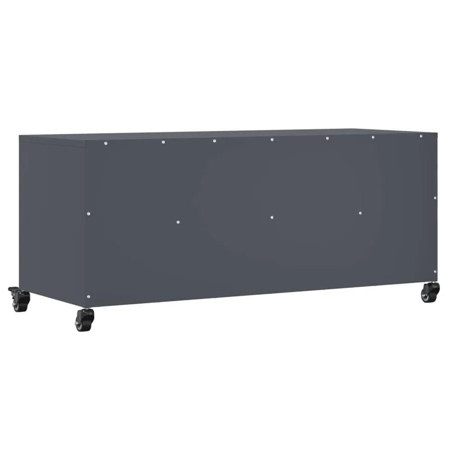 Meuble TV anthracite 100,5x39x43,5 cm acier - 8