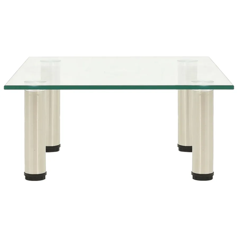 Meuble TV Transparent 40x35x17 cm Verre trempé - 2