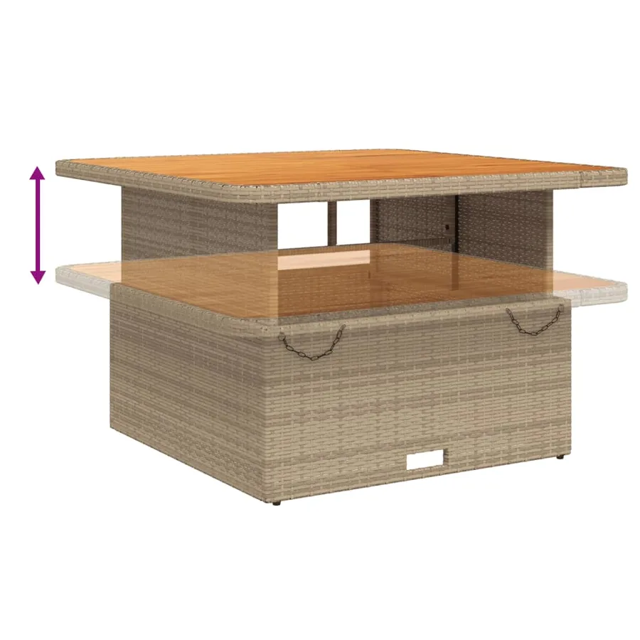 Salon de jardin avec coussins 2 pcs beige résine tressée - 5