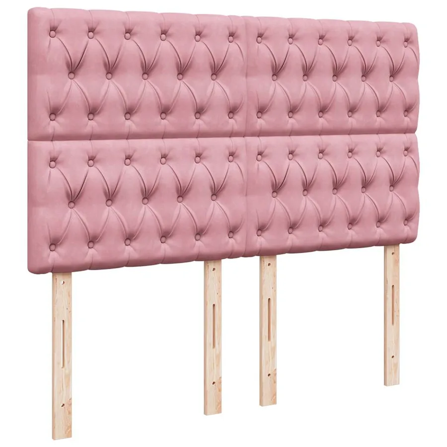 Sommier à lattes de lit avec matelas Rose 140x200 cm Velours - 9