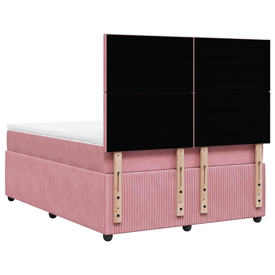 Sommier à lattes de lit avec matelas Rose 140x200 cm Velours - 8