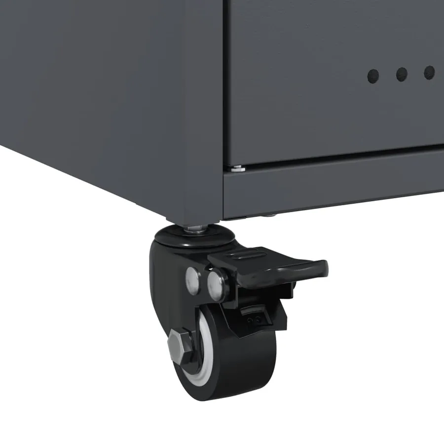 Meuble TV anthracite 68x39x43,5 cm acier - 11