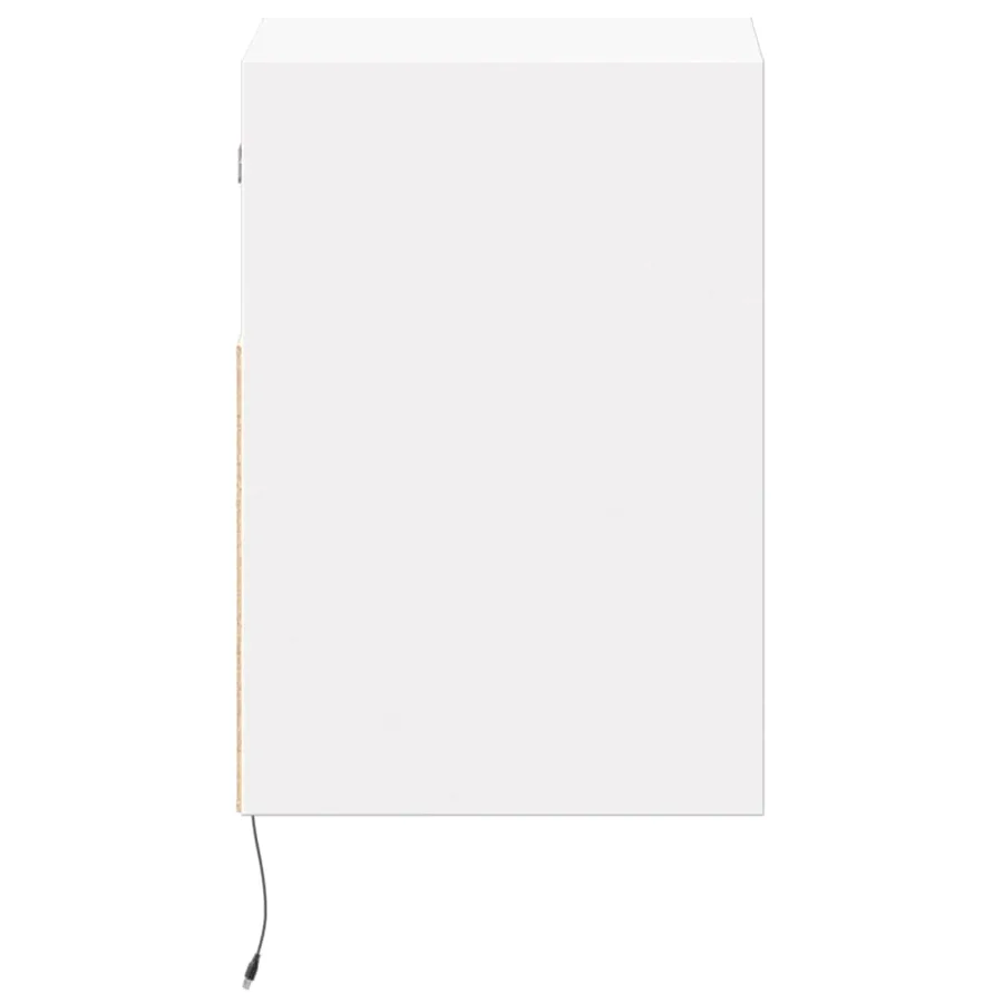 Meubles TV muraux avec lumières LED 2 pcs blanc 41x31x45 cm - 7