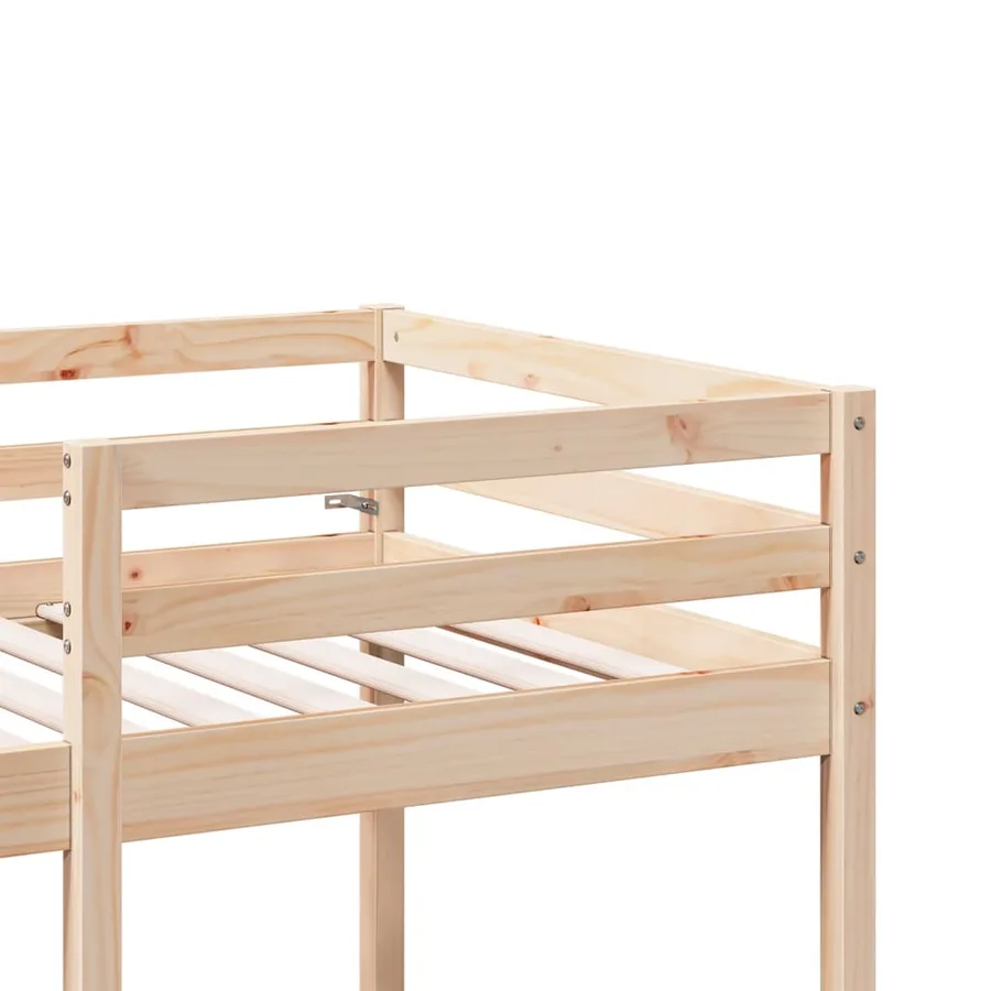 Lit mezzanine avec bureau et chaises 90x200 cm pin massif - 8