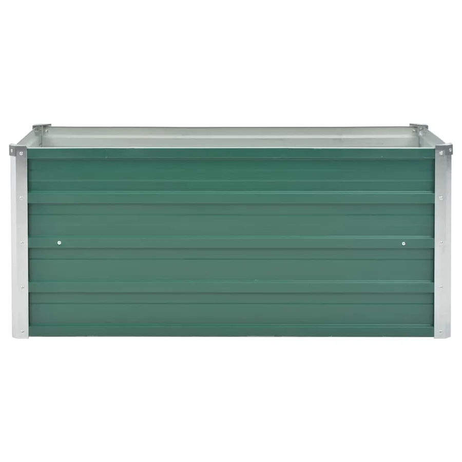 Raised Garden Bed Galvanised Steel 100x40x45 cm Green - 4