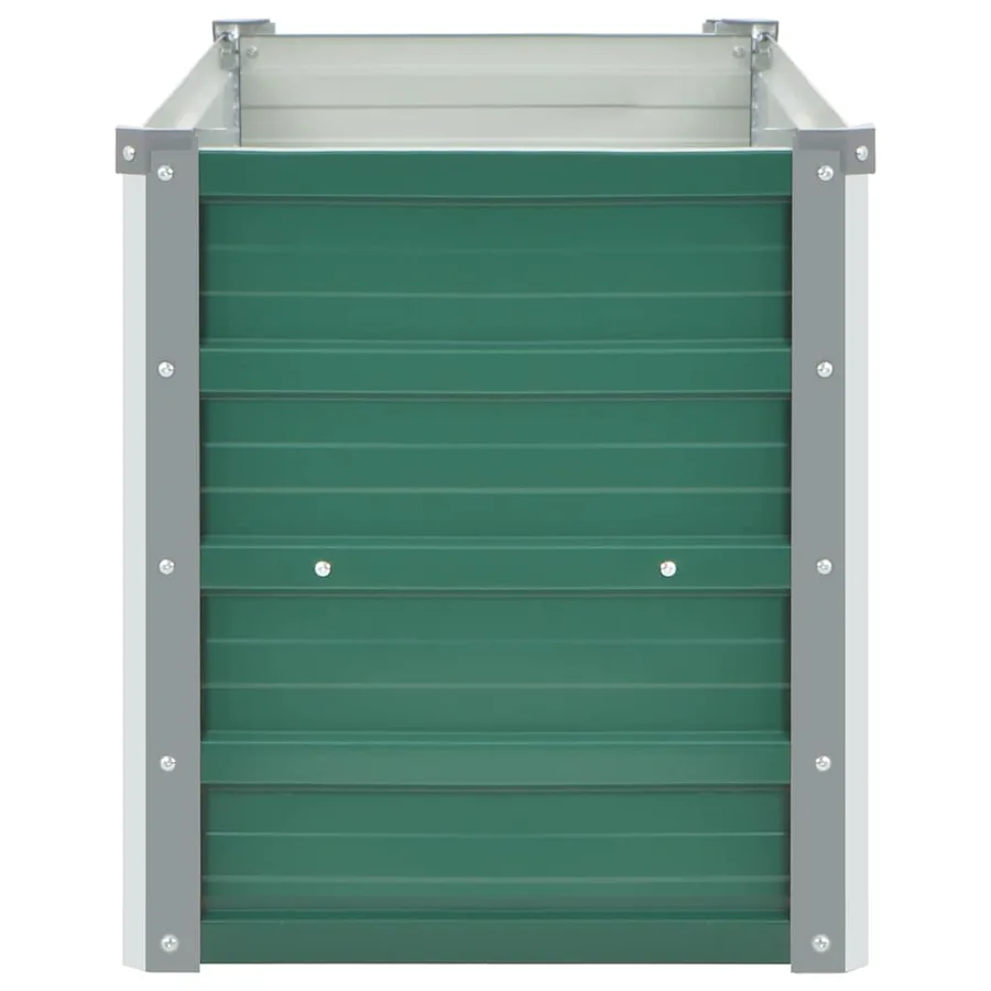 Raised Garden Bed Galvanised Steel 100x40x45 cm Green - 5