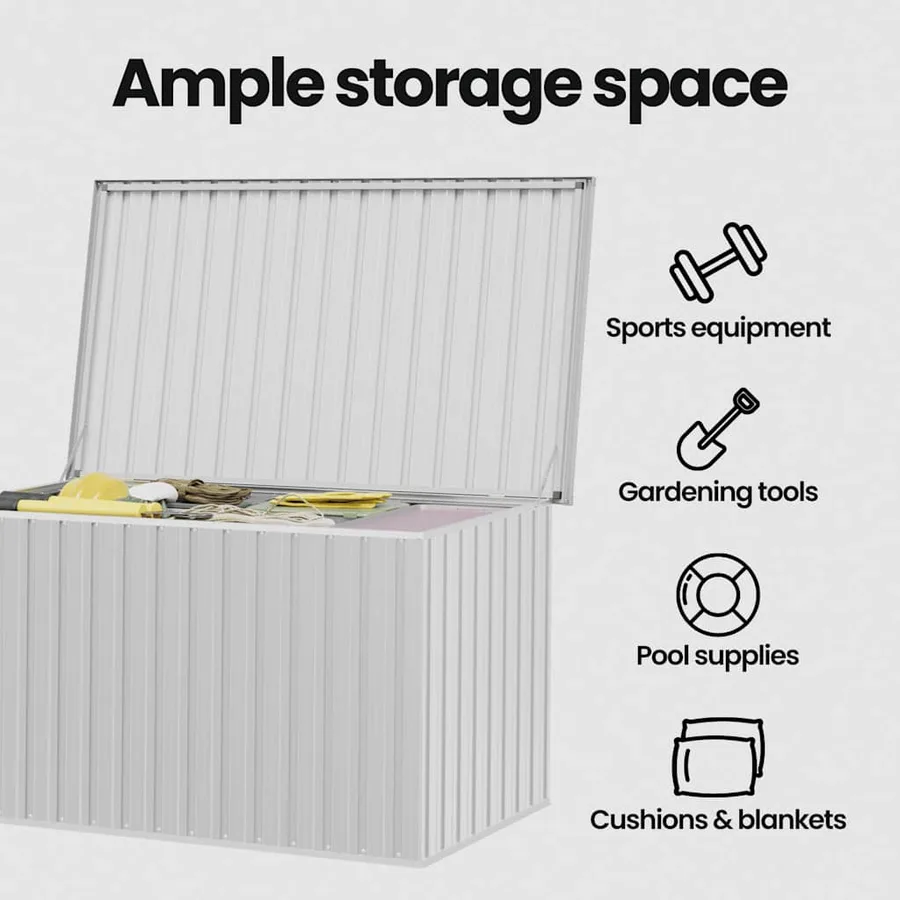 Garden Storage Box Grey 171x99x93 cm - 11
