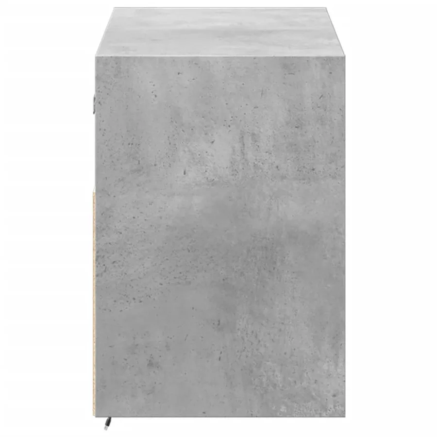 Meuble TV mural avec lumières LED gris béton 100x31x45 cm - 7