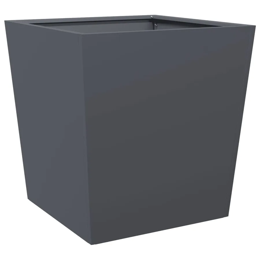 Jardinière anthracite 50x50x50 cm acier - 2