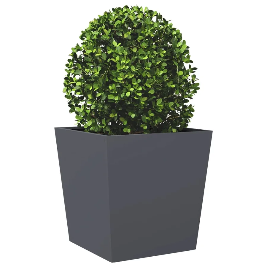 Jardinière anthracite 50x50x50 cm acier - 3