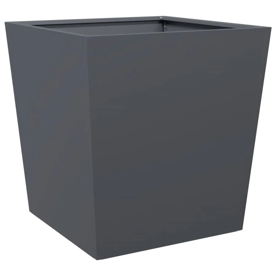 Jardinière anthracite 50x50x50 cm acier - 6