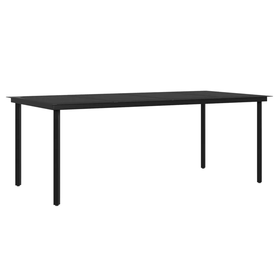 Ensemble à manger de jardin et coussins 9pcs Gris/noir - 5