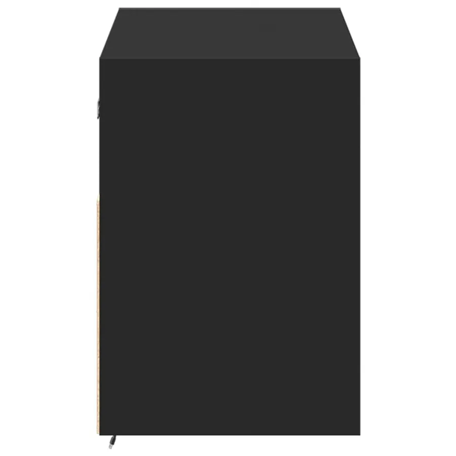 Meuble TV mural avec lumières LED noir 100x31x45 cm - 7
