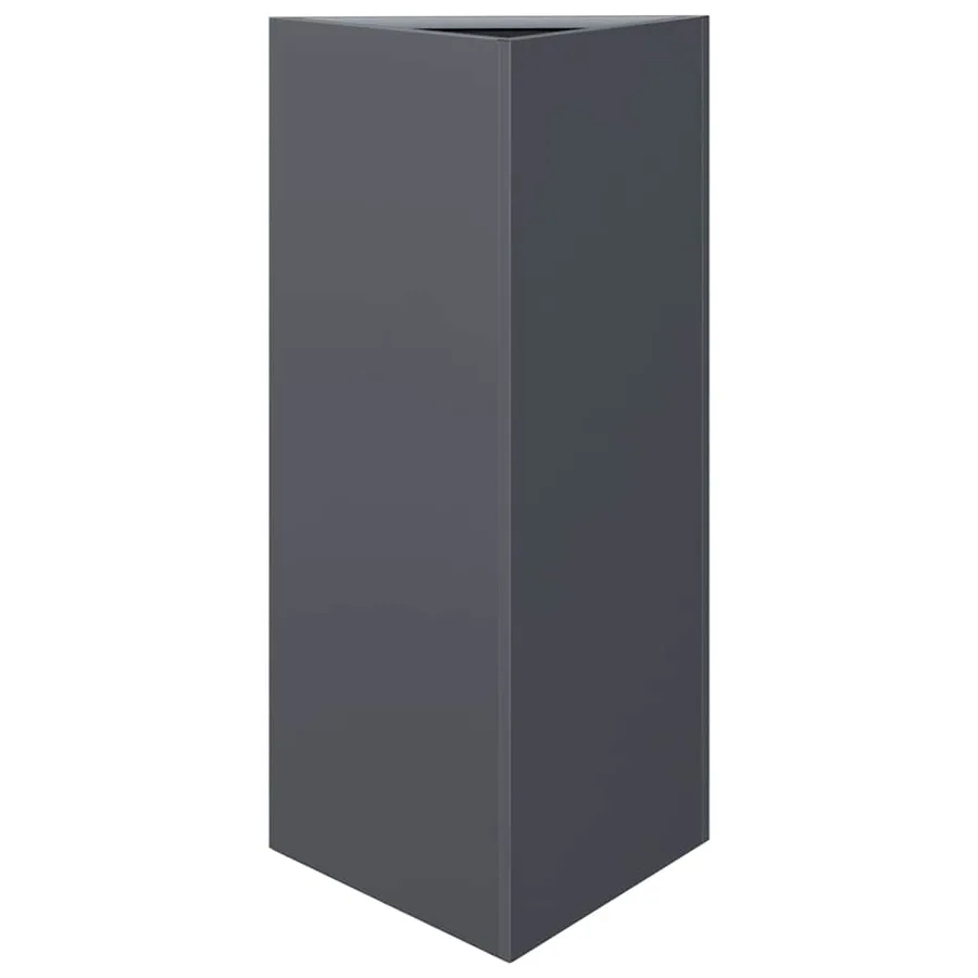Jardinière anthracite triangulaire 40x34,5x75 cm acier - 2