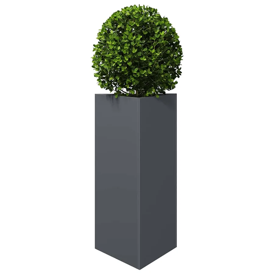Jardinière anthracite triangulaire 40x34,5x75 cm acier - 3