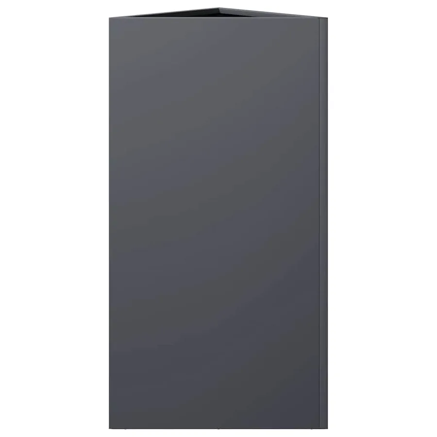 Jardinière anthracite triangulaire 40x34,5x75 cm acier - 5