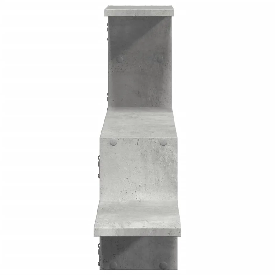 Étagère murale gris béton 104x15x49 cm bois d'ingénierie - 5