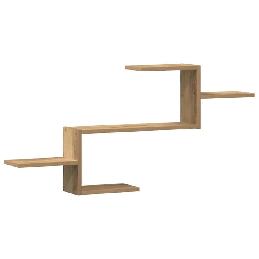 Étagère murale chêne artisanal 104x15x49 cm bois d'ingénierie - 2