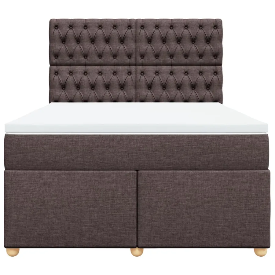 Sommier à lattes de lit avec matelas Marron foncé 140x200 cm - 4