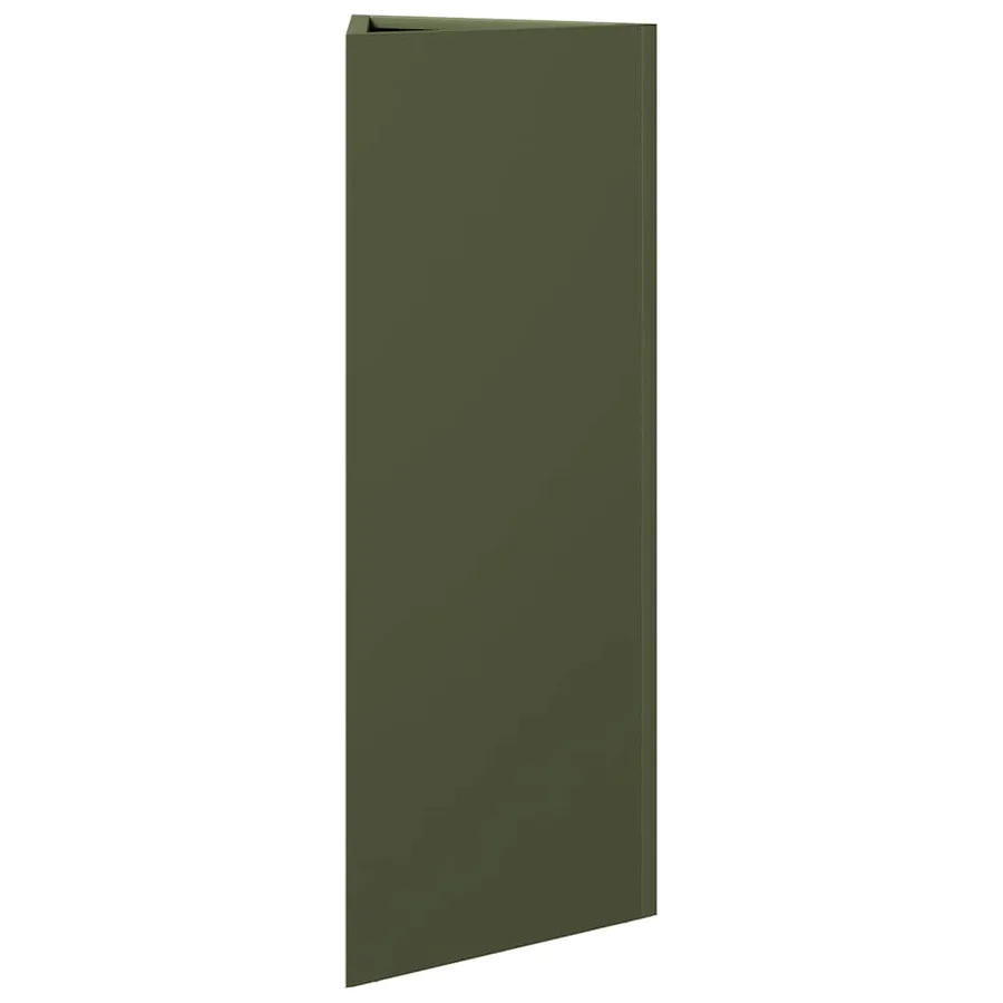 Jardinière vert olive triangulaire 30x26x75 cm acier - 4