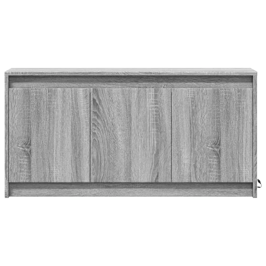 Meuble TV avec LED sonoma gris 100x34x50 cm bois d'ingénierie - 6