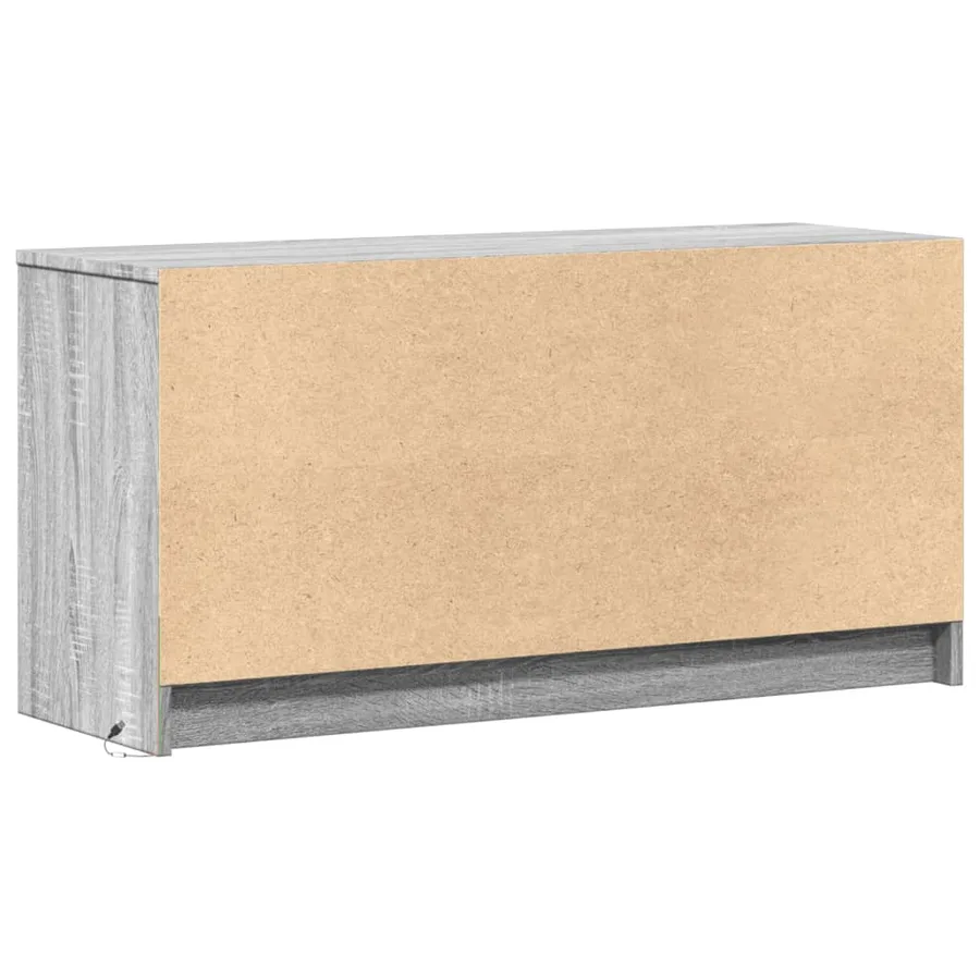 Meuble TV avec LED sonoma gris 100x34x50 cm bois d'ingénierie - 8