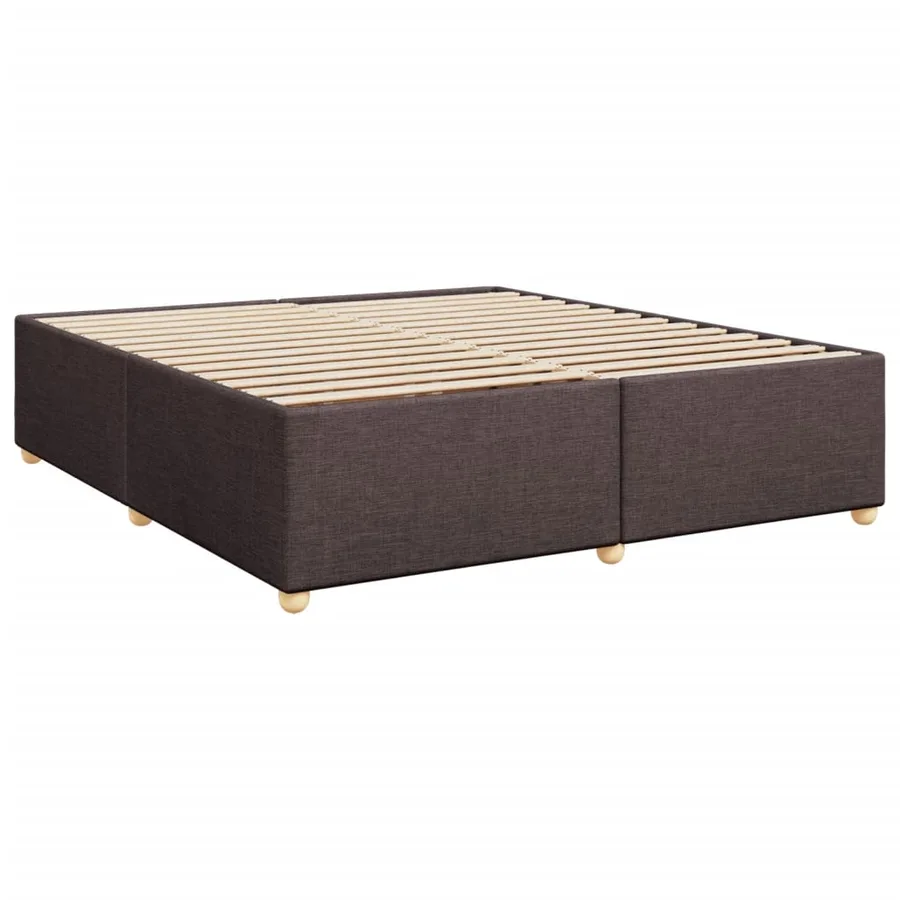 Sommier à lattes de lit avec matelas Marron foncé 200x200 cm - 7
