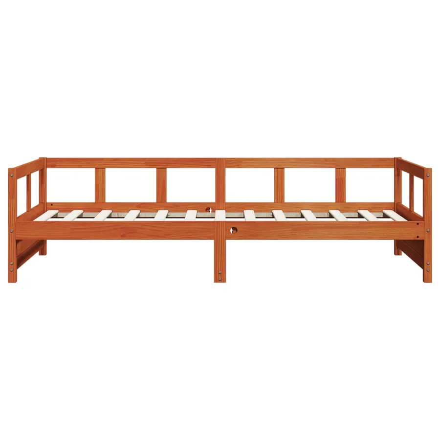 Lit de jour sans matelas cire marron 80x200 cm bois pin massif - 5