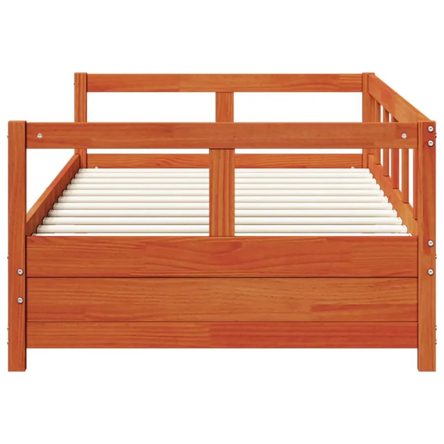 Lit de jour sans matelas cire marron 80x200 cm bois pin massif - 6