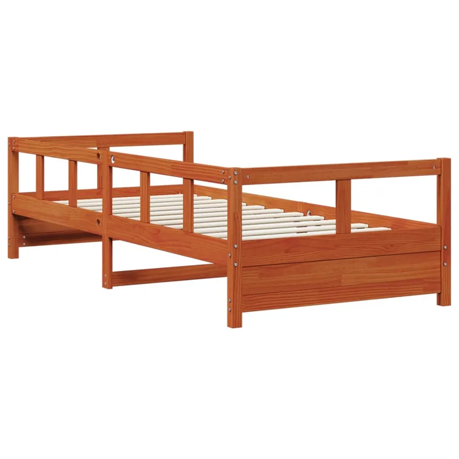 Lit de jour sans matelas cire marron 80x200 cm bois pin massif - 7