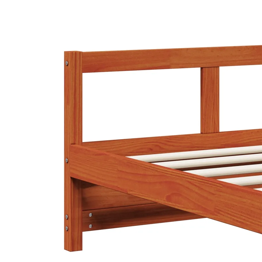 Lit de jour sans matelas cire marron 80x200 cm bois pin massif - 8