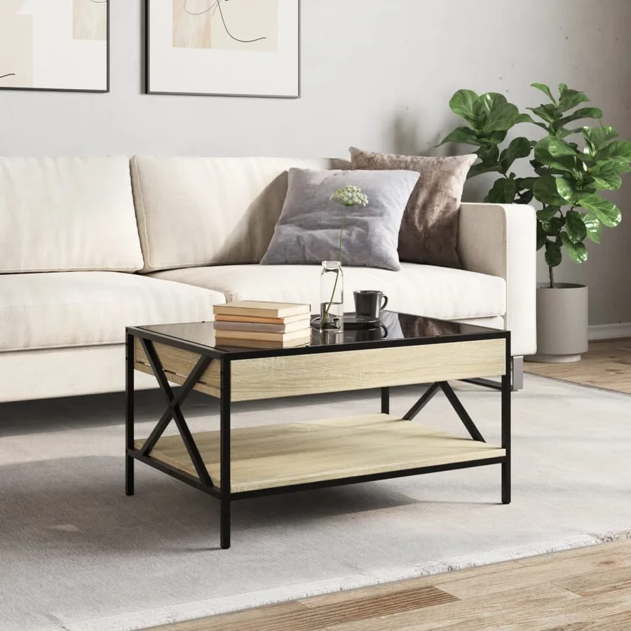 Table basse avec LED infini chêne sonoma 70x50x38 cm - 4