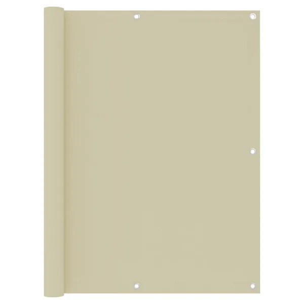 Écran de balcon Crème 120x500 cm Tissu Oxford