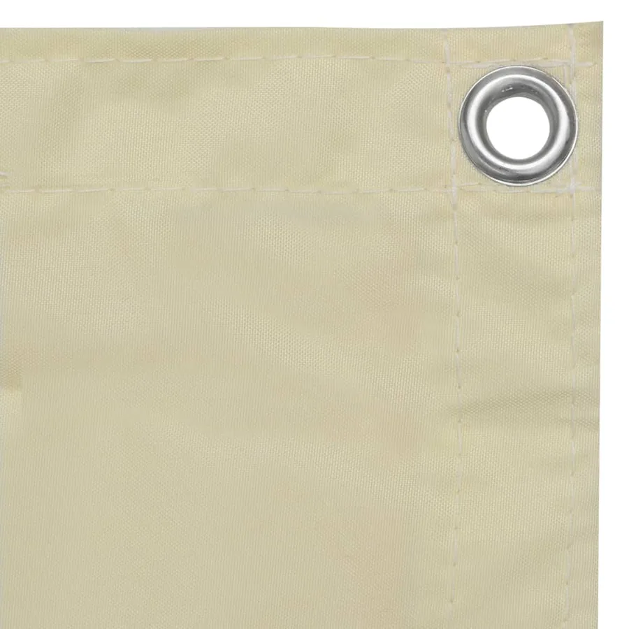 Écran de balcon Crème 120x500 cm Tissu Oxford - 3