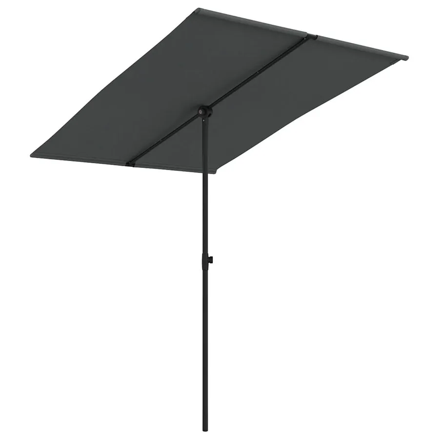 Parasol de jardin avec mât en aluminium 2x1,5 m Anthracite - 2
