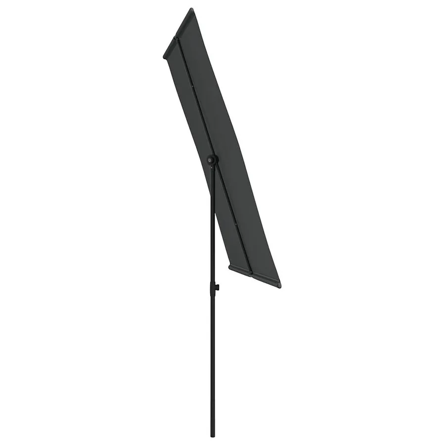 Parasol de jardin avec mât en aluminium 2x1,5 m Anthracite - 5