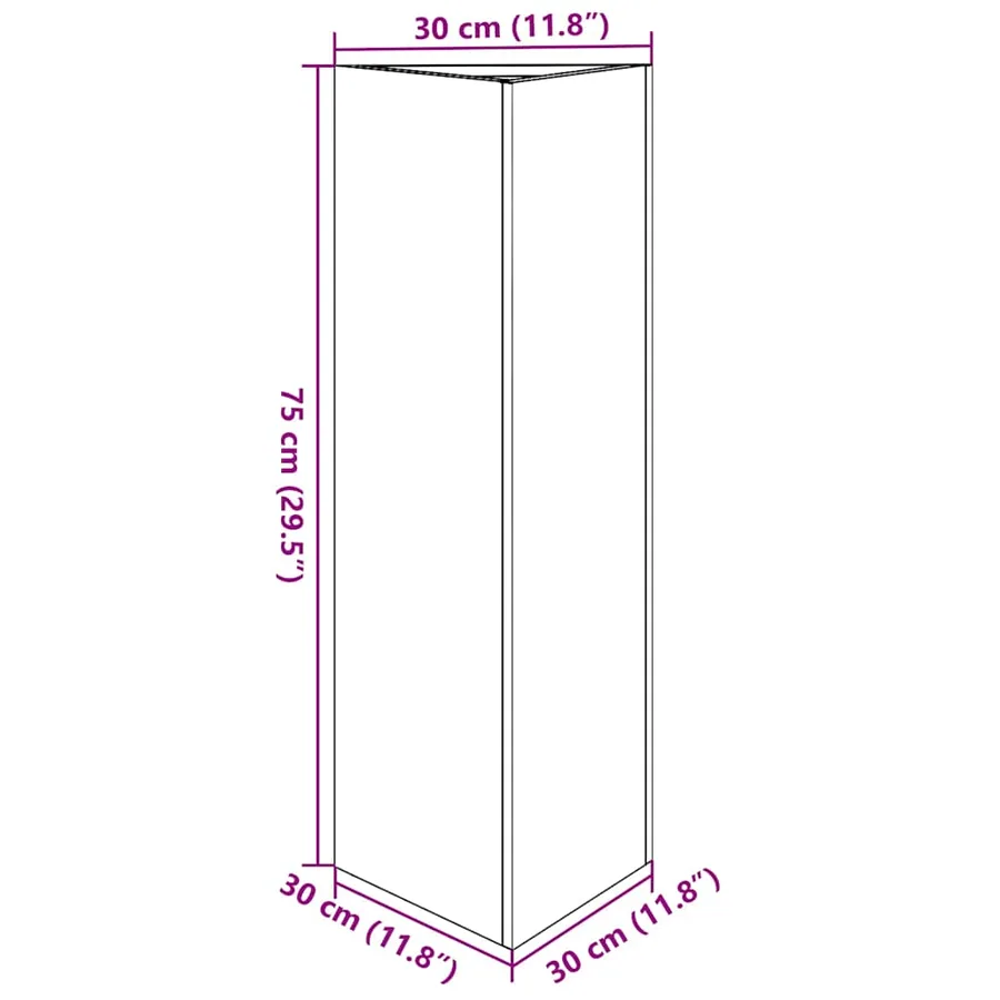 Jardinières 2 pcs triangulaire 30x26x75 cm acier galvanisé - 13