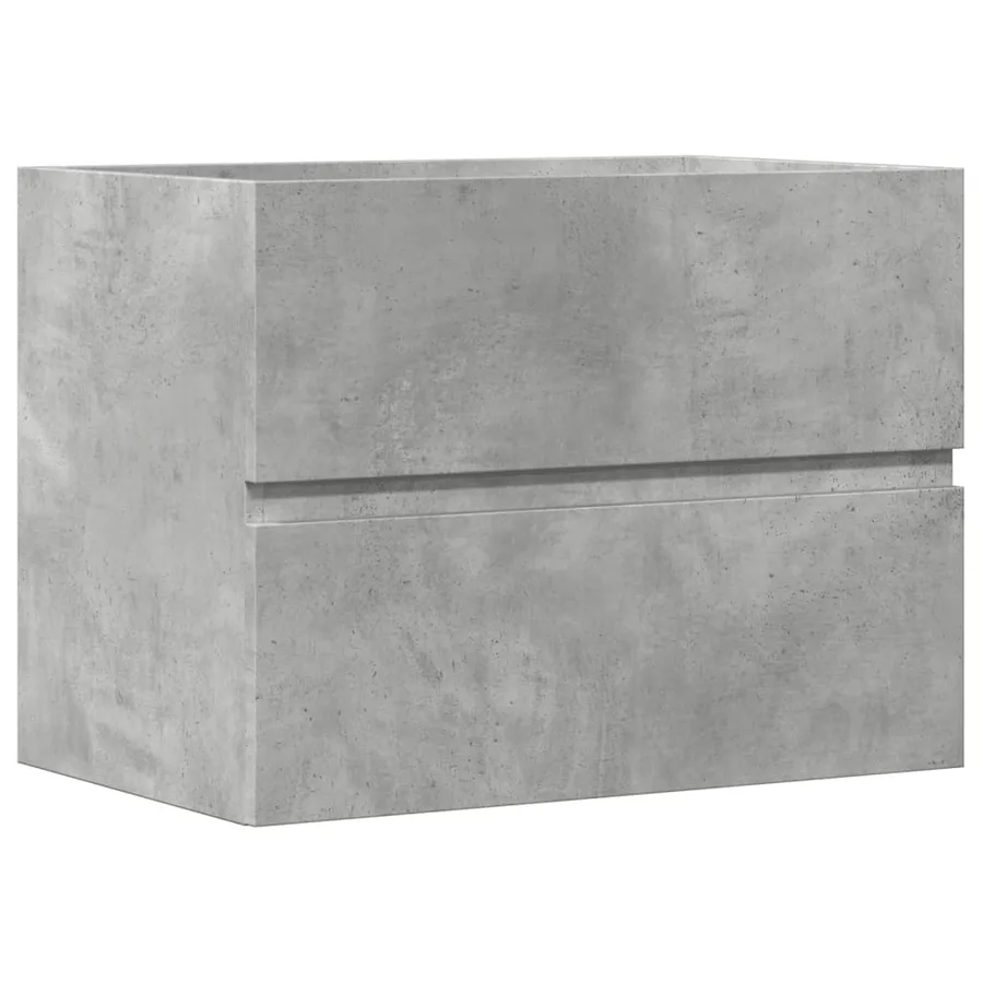 Armoire de salle de bain gris béton bois d'ingénierie - 2
