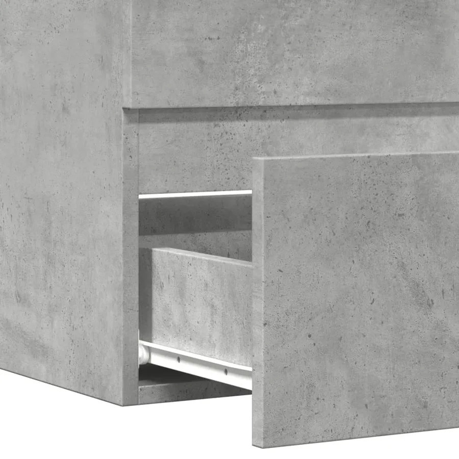 Armoire de salle de bain gris béton bois d'ingénierie - 8