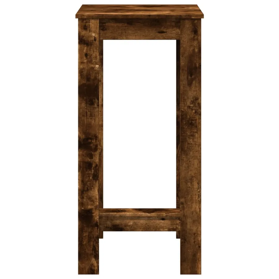 Table de bar chêne fumé 51x50x103,5 cm bois d'ingénierie - 4