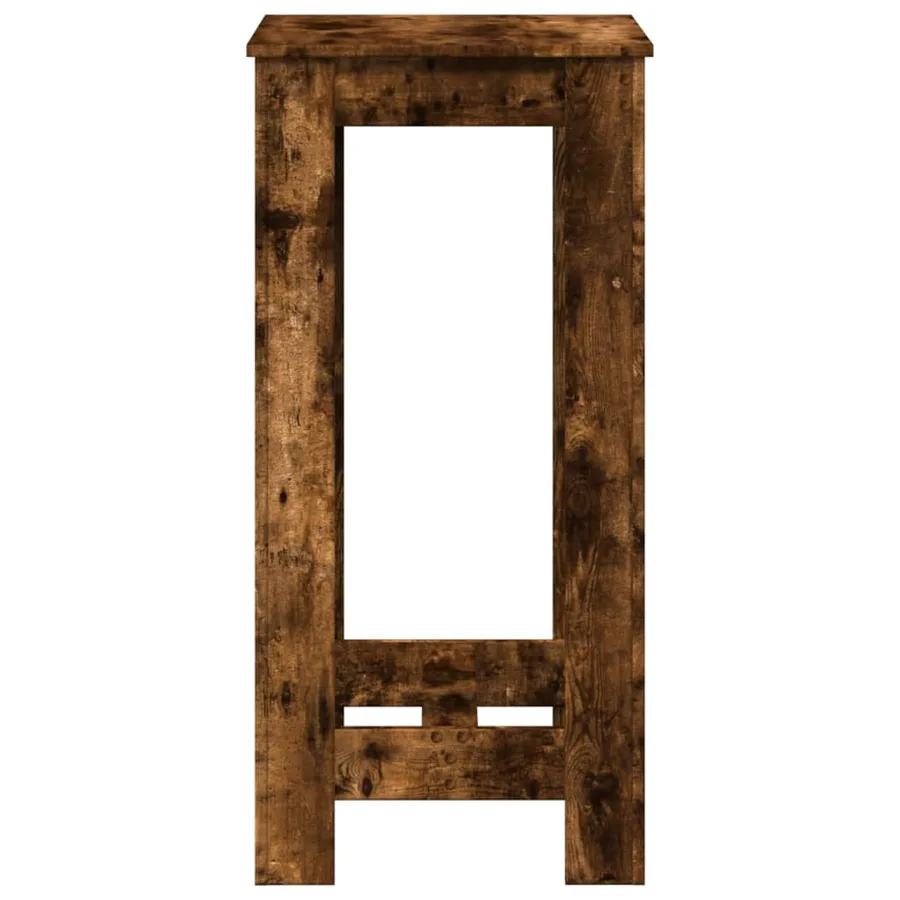 Table de bar chêne fumé 51x50x103,5 cm bois d'ingénierie - 6