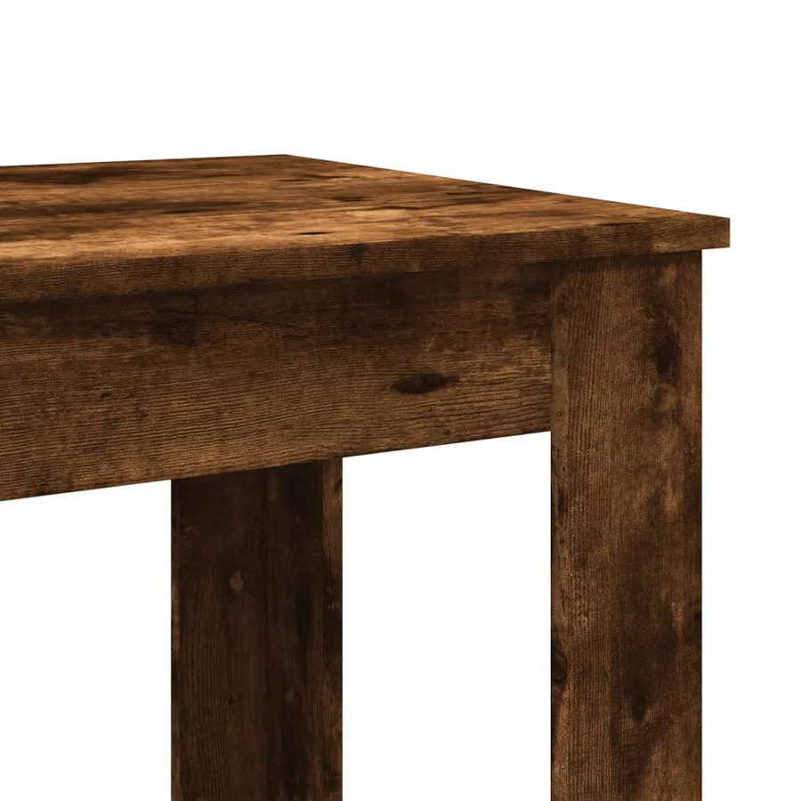 Table de bar chêne fumé 51x50x103,5 cm bois d'ingénierie - 7