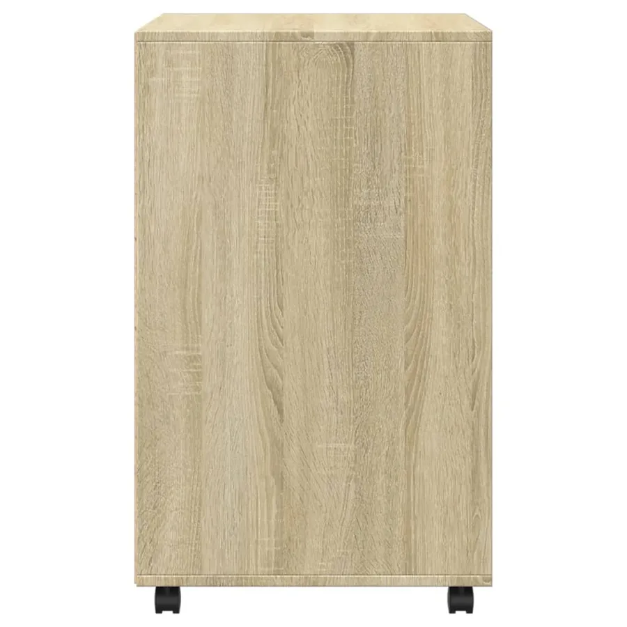 Armoire à roulettes chêne sonoma 60x48x81 cm bois d'ingénierie - 5