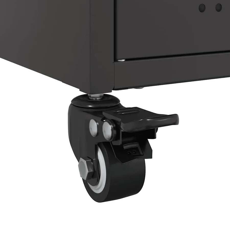 Meuble TV noir 68x39x43,5 cm acier - 12