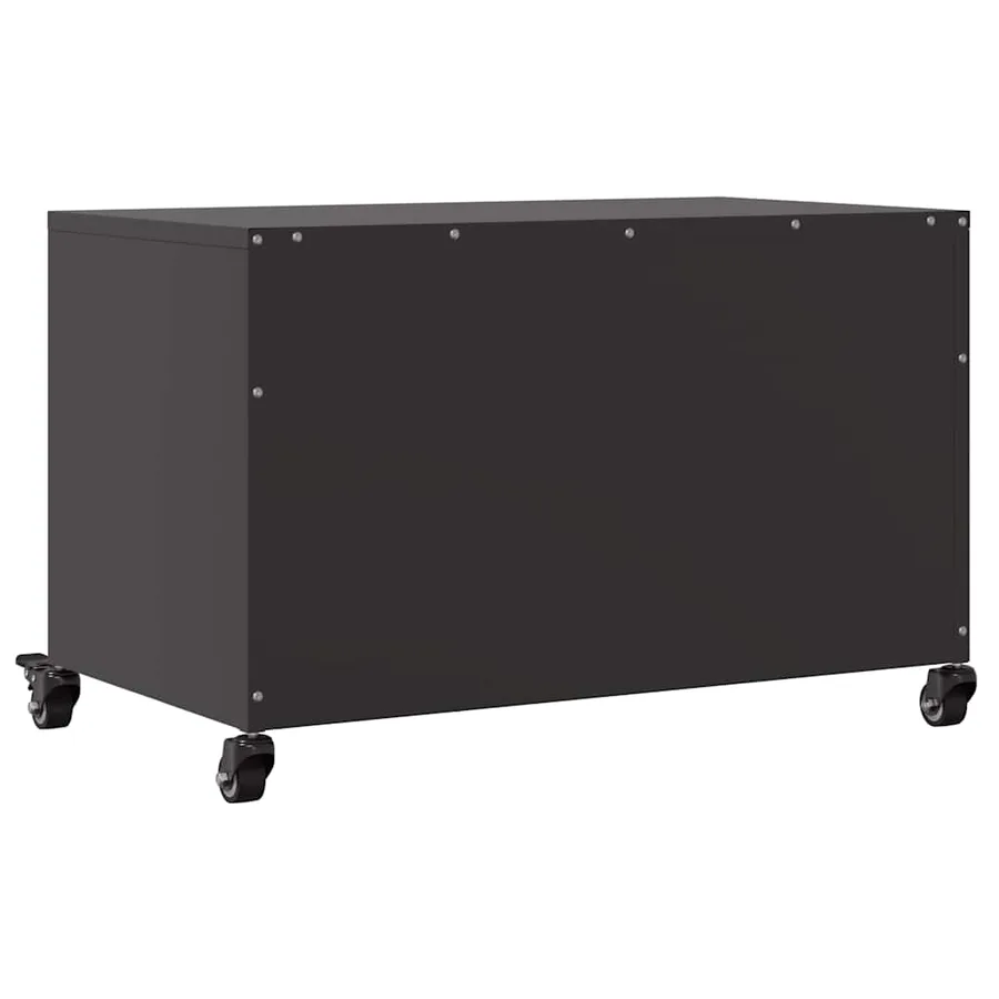 Meuble TV noir 68x39x43,5 cm acier - 8
