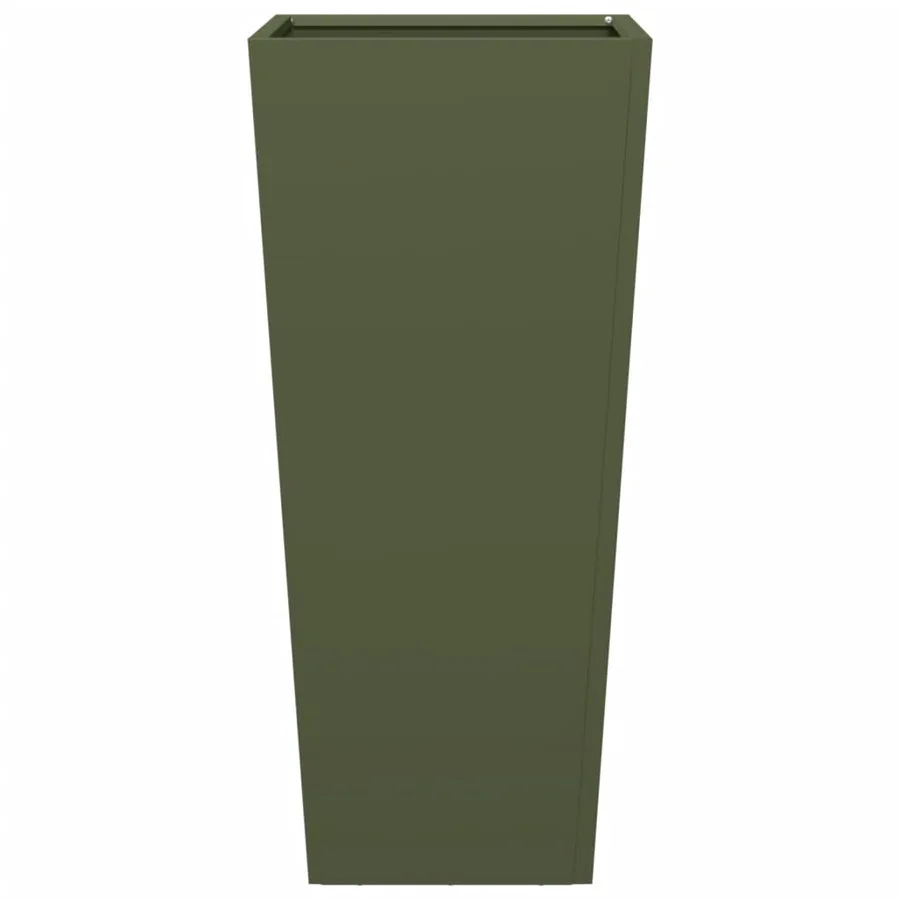 Jardinières 2 pcs vert olive 35x35x75 cm acier - 7