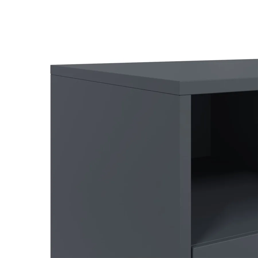 Meuble TV anthracite 68x39x60,5 cm acier - 10