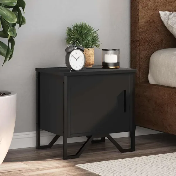 Tables de chevet 2 pcs Noir 40 x 30 x 40 cm Aggloméré