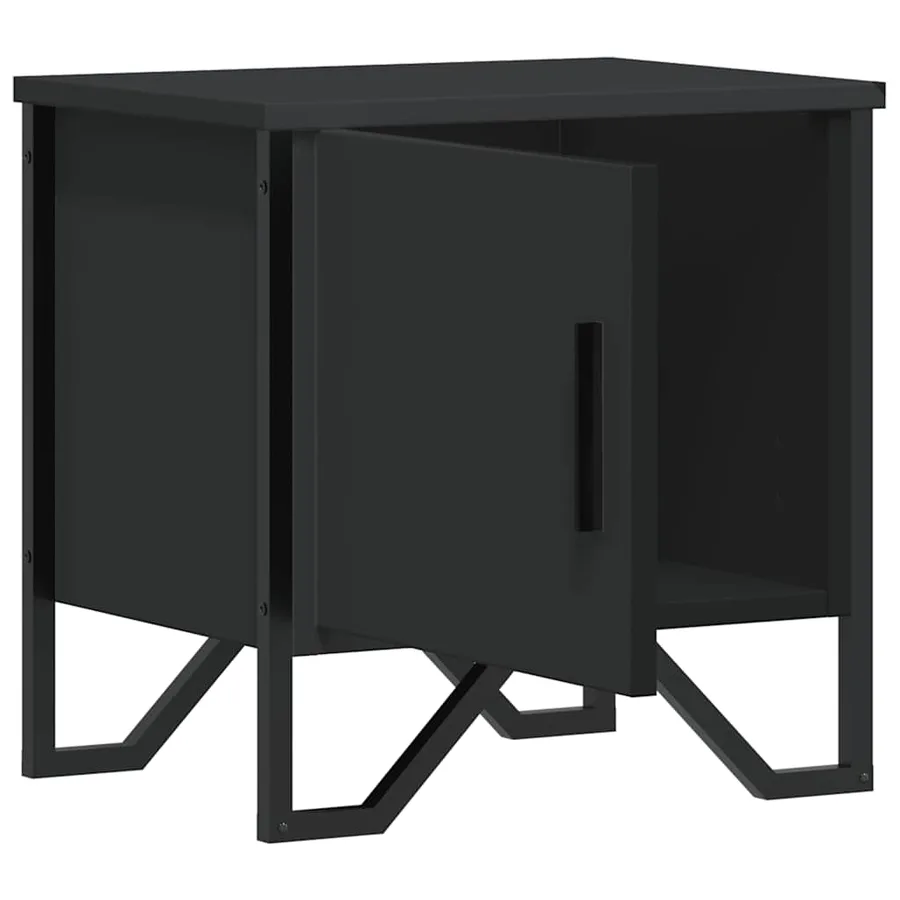 Tables de chevet 2 pcs Noir 40 x 30 x 40 cm Aggloméré - 6